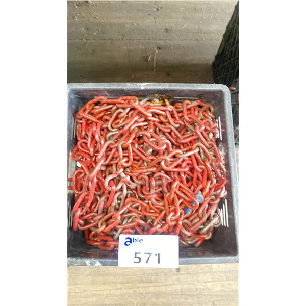 CRATE OF 5' LENGTHS OF 2" CHAIN LINKS *CRATE INCLUDED*