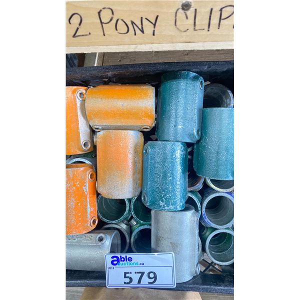 CRATE OF STRAIGHT PIPE KEE CLAMPS *CRATE INCLUDED*