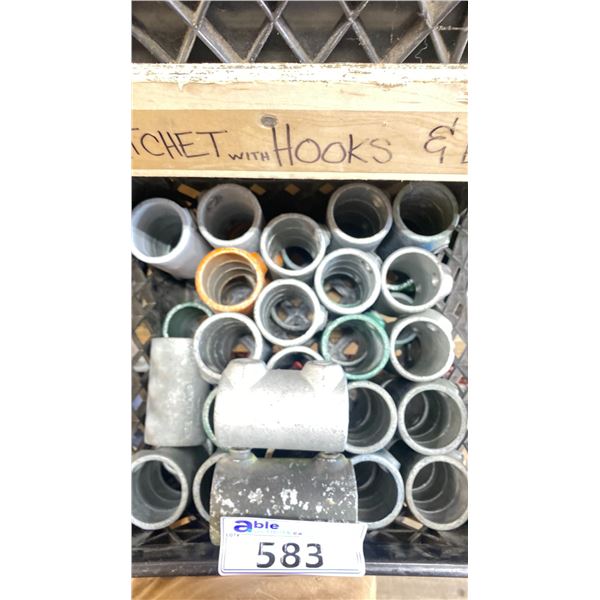 CRATE OF STRAIGHT PIPE KEE CLAMPS *CRATE INCLUDED*