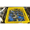 Image 2 : PLASTIC CRATE OF TARP GROMMETS / TARP CLAMPS *CRATE INCLUDED*