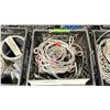 Image 2 : PLASTIC CRATE OF BRAIDED COMMERCIAL PRODUCTION SAFETY CABLES *CRATE INCLUDED*