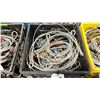 Image 2 : PLASTIC CRATE OF BRAIDED COMMERCIAL PRODUCTION SAFETY CABLES *CRATE INCLUDED*