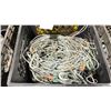 Image 2 : PLASTIC CRATE OF BRAIDED COMMERCIAL PRODUCTION SAFETY CABLES *CRATE INCLUDED*