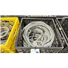 Image 2 : PLASTIC CRATE OF BRAIDED COMMERCIAL PRODUCTION SAFETY CABLES *CRATE INCLUDED*