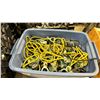 Image 2 : PLASTIC BIN OF COMMERCIAL PRODUCTION TARP CLIPS *BIN INCLUDED*