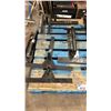 Image 2 : PALLET OF 8 BLACK CUSTOM COMMERCIAL PRODUCTION FOOTING STANDS & WALL RIGGING TIE RACK