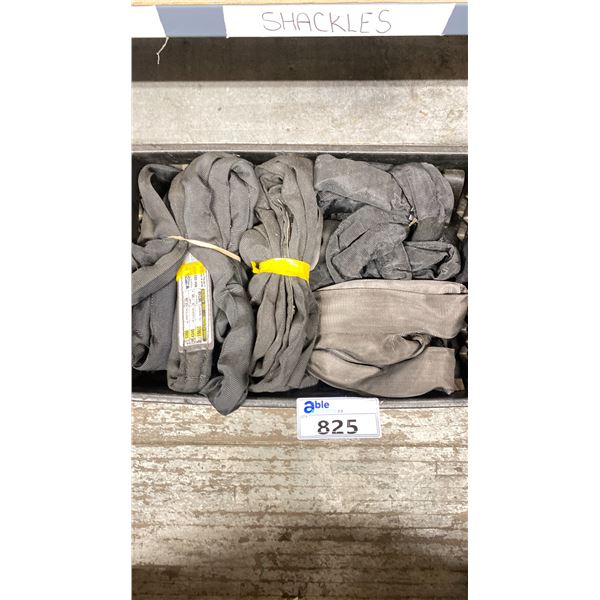 CRATE OF VARIOUS SIZED SLINGS *CRATE INCLUDED*
