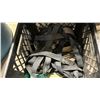 Image 2 : PLASTIC CRATE OF ASSORTED HOOK RATCHET STRAPS *CRATE INCLUDED*