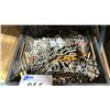 Image 2 : PLASTIC CRATE OF 3/8" TURN BUCKLES & CHAIN *CRATE INCLUDED*
