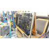 Image 1 : PNEUMATIC TIRE COMMERCIAL PRODUCTION A-FRAME CART WITH ASSORTED TINTED LEXAN SHEETS / CAMERA