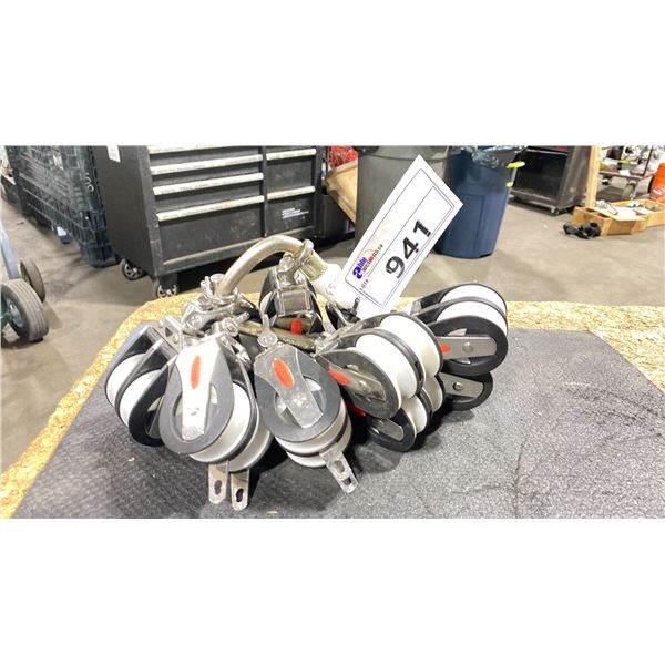 SET OF 10 RONSTAN DOUBLE YACHT BLOCKS