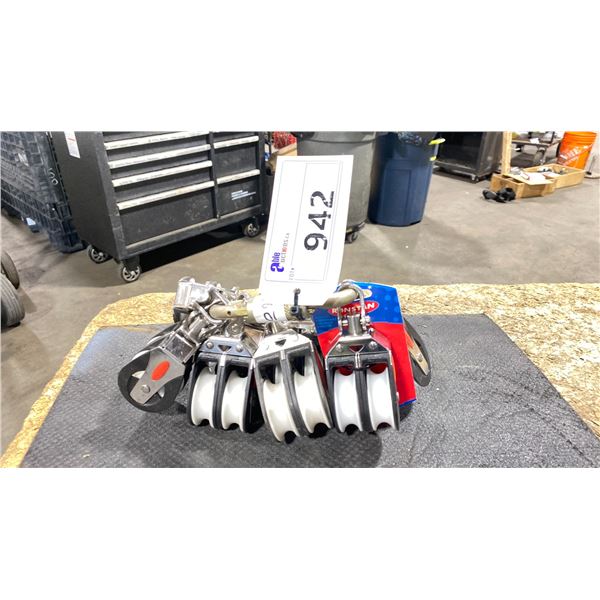 SET OF 10 RONSTAN DOUBLE YACHT BLOCKS