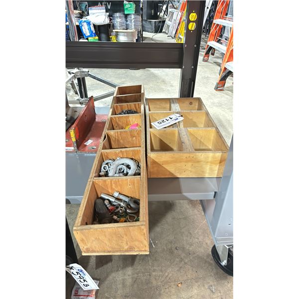 2 WOODEN CRATES & 1 CRATE FULL OF MISCELLANEOUS HARDWARE *CRATES INCLUDED*