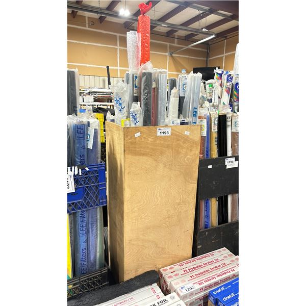 2 WHEEL TRANSPORT CART OF ASSORTED LEE COMMERCIAL PRODUCTION FILTERS / GELS *CART INCLUDED*