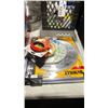 Image 2 : 3 METAL HARDWARE SORTERS, AMMO BOX WITH ASSORTED COMMERCIAL PRODUCTION RIGGING HARDWARE, SAWBLADES