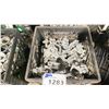 Image 2 : PLASTIC CRATE OF 90 DEGREE BURTON CLAMPS *CRATE INCLUDED*