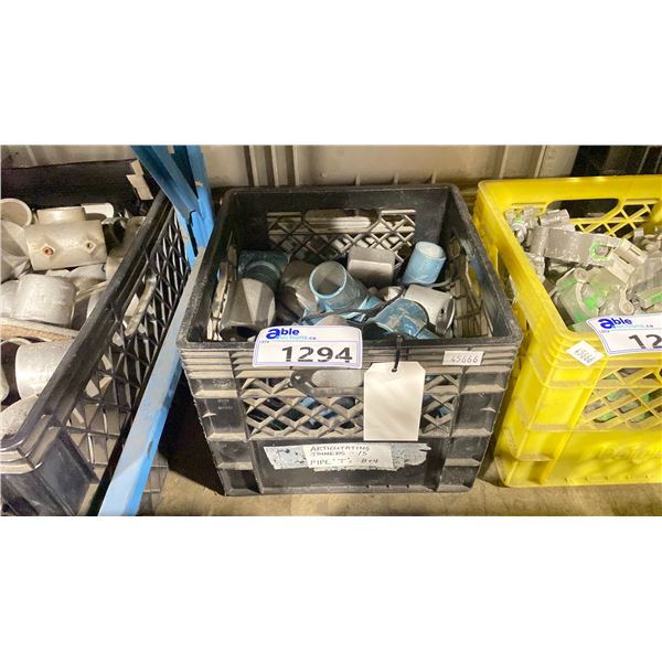 PLASTIC CRATE OF KEE ARTICULATING JOINTS & PIPE T'S *CRATE INCLUDED*