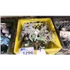 Image 2 : PLASTIC CRATE OF 90 DEGREE BURTON STYLE CLAMPS *CRATE INCLUDED*
