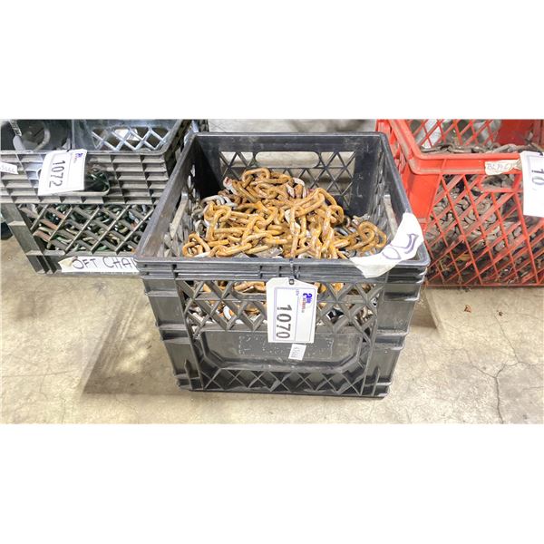 CRATE OF CHAIN 2' LENGTHS 2" LINKS *CRATE INCLUDED*
