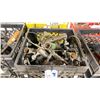 Image 2 : PLASTIC CRATE OF JUNIOR PLATE CLAMPS, & SPUDDED CLAMPS *CRATE INCLUDED*