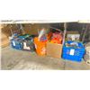 Image 1 : BINS OF ASSORTED BINDER CLIPS, JERRY CANS, HARDWARE, TOOLS, ROPE & VARIOUS RIGGING TOOLS / ITEMS
