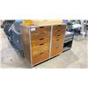 Image 2 : 10 DRAWER WOODEN MOBILE RIGGER / GRIPS TOOLBOX WITH ASSORTED CONTENTS