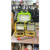 Image 2 : RED INDUSTRIAL PIPE VICE, FIRE EXTINGUISHER, 3 ASSORTED WORK LIGHTS, BOLT CUTTERS, A CRATE OF