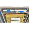 Image 3 : 3 TIER WOODEN SHELF STAND WITH CRATES OF ASSORTED HARDWARE AND SPRAY CANS. *CRATES INCLUDED*