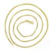 Image 5 : NEW 14K Yellow Gold 18" Long 1.55mm Rounded Beveled Box Link Chain Necklace