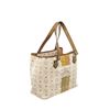 Image 2 : MCM White Leather Lion Visetos Shopper Bag