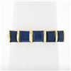 Image 1 : 18k Yellow Gold 1.75 ctw Square Step Cut Sapphire Bar Channel 5 Stone Band Ring
