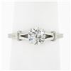 Image 3 : Tiffany & Co. Palladium 0.67 ctw GIA Diamond Solitaire Open Sides Engagement Rin