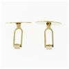 Image 6 : Men's Vintage 14k Yellow Gold Round Tri Color Florentine & Textured Cufflinks