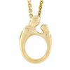 14K Yellow Gold Embracing Mother & Child Polished Pendant w/ 18.5" Cable Chain