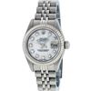 Image 3 : Rolex Ladies Quickset Stainless Steel White Diamond Datejust Wristwatch 26MM