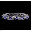 Image 2 : 14KT White Gold 17.16 ctw Tanzanite and Diamond Bracelet