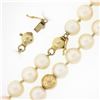 Image 5 : Vintage 38.5" Long 8-8.5mm Pearl & 14k Yellow Gold Polished Bead Strand Necklace