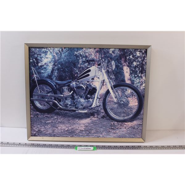 Vintage Scalloped Paint Motorcycle - 20.5" x 16.5"