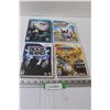 (4) Nintendo Wii Video Games: Batman Arkham City (Wii U), Rock Band, Skylanders Super Chargers, Raym
