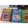 Image 4 : (7) Kids Books (Ages 8-12): Cats vs Robots, Binder of Doom Series, Darth Paper, Prehistoric - Could 