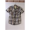 Plaid Button-Up Youth Shirt - Size XL
