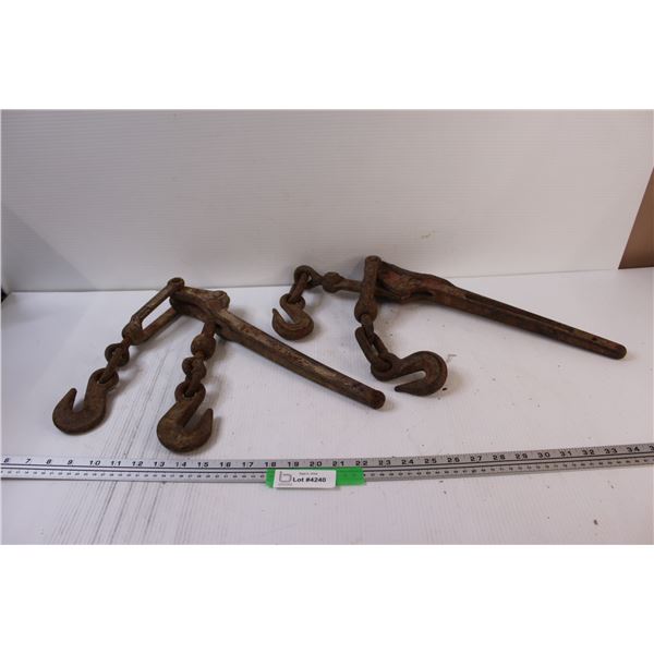 (2) Heavy Duty Metal Load Binders
