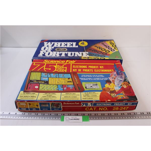 (2) Board Games: Wheel of Fortune & Science Fair - as is