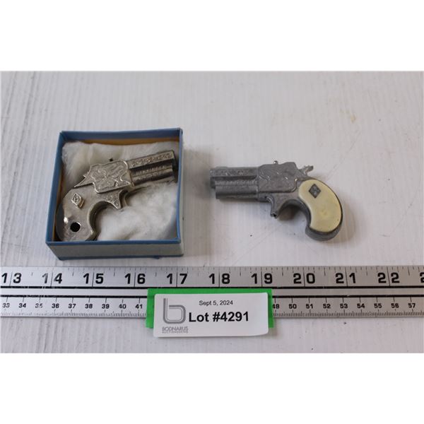 (2) Derringer Toy Guns (One is Missing Handle Piece, as Pictured)