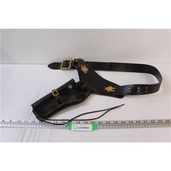 Leather Gun Holster Belt