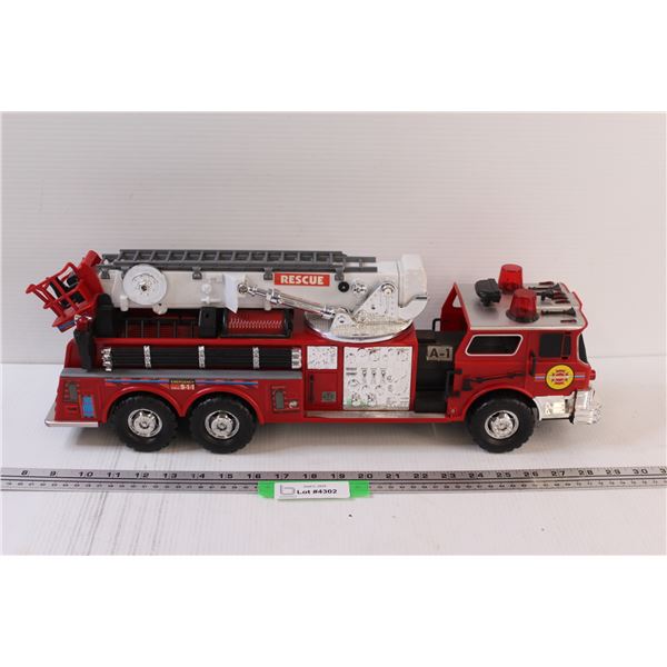 Fire Truck Toy - 21" x 7" - Some Wear as Pictured