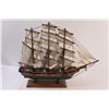 Image 6 : "Cutty Shark" Wooden Carved Sailboat - 20" x 16"