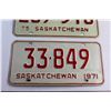 Image 3 : (2) 1971 & 1975 Saskatchewan License Plates