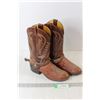 Image 1 : Pair of Cowboy Boots With Spurs Approximately Size 9-10
