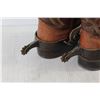 Image 2 : Pair of Cowboy Boots With Spurs Approximately Size 9-10